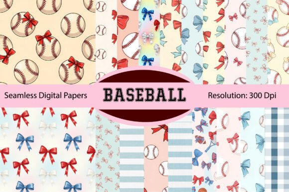 Baseball Coquette Digital Paper: A Designer's Pattern Playbook