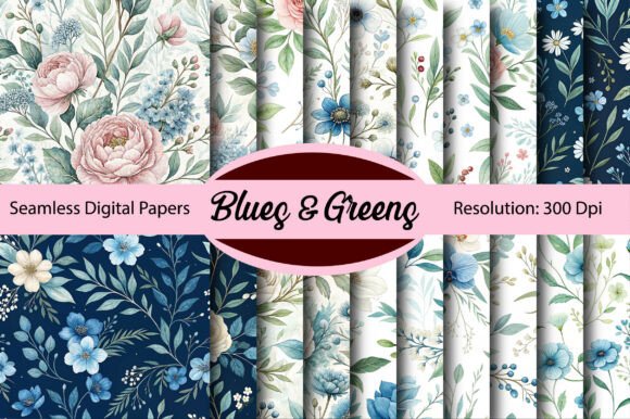 Blues & Greens Seamless Digital Paper: A Designer's Secret Weapon