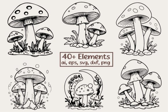 Celestial Mushroom Svg: Mystical Design Elements for Modern Projects