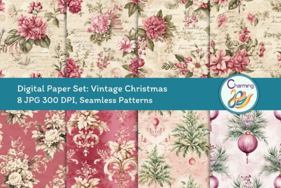 Digital Papers Set: Vintage Christmas - A Designer's Toolkit