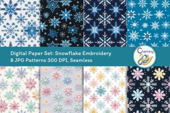Elevate Your Winter Projects with the Snowflake Embroidery Digital Set