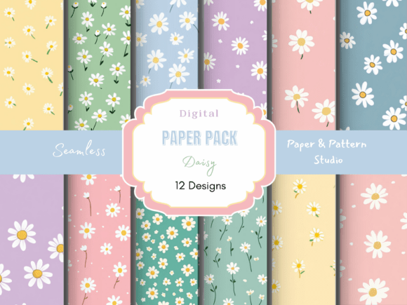Embracing Soft Charm: The Pastel Daisy Seamless Pattern Collection