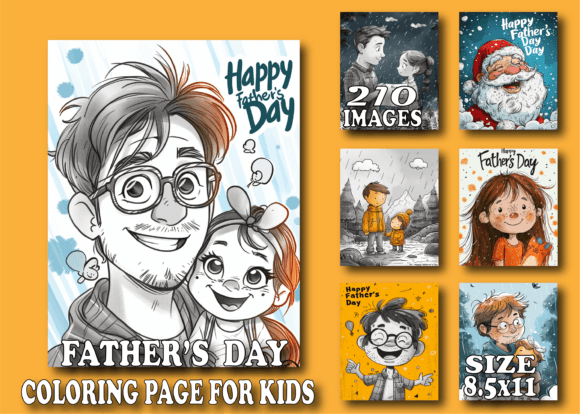 Father's Day Coloring Book for Kids V-5: A Creative Resource for Meaningful Projects