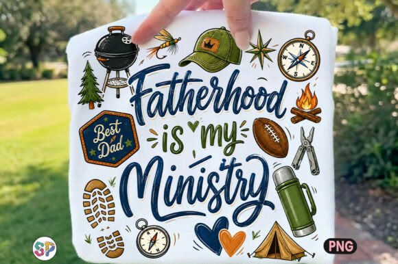 Fatherhood is My Ministry PNG: Dad Life Design for Creators
