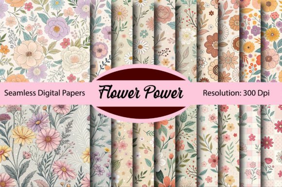 Flower Power Seamless Digital Paper: A Fresh Creative Asset