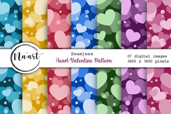 Heart Digital Paper: Seamless Patterns for Modern Designers