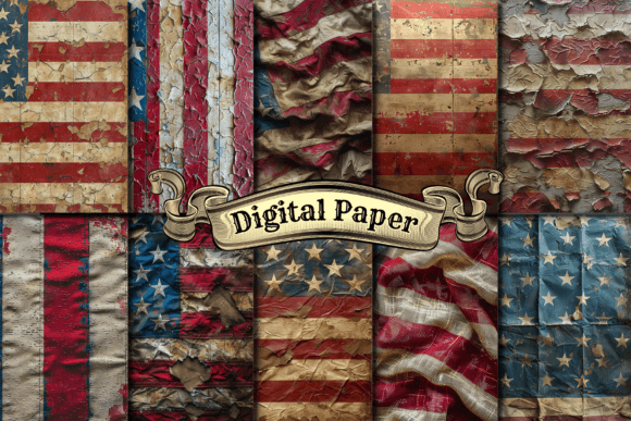 Stars and Stripes Grunge Craft Paper: Beyond the Digital File