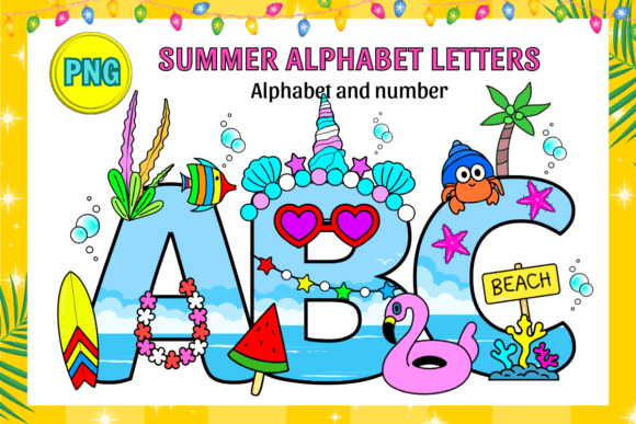 Summer Alphabet PNG Clipart: A Fresh Take on Display Typography